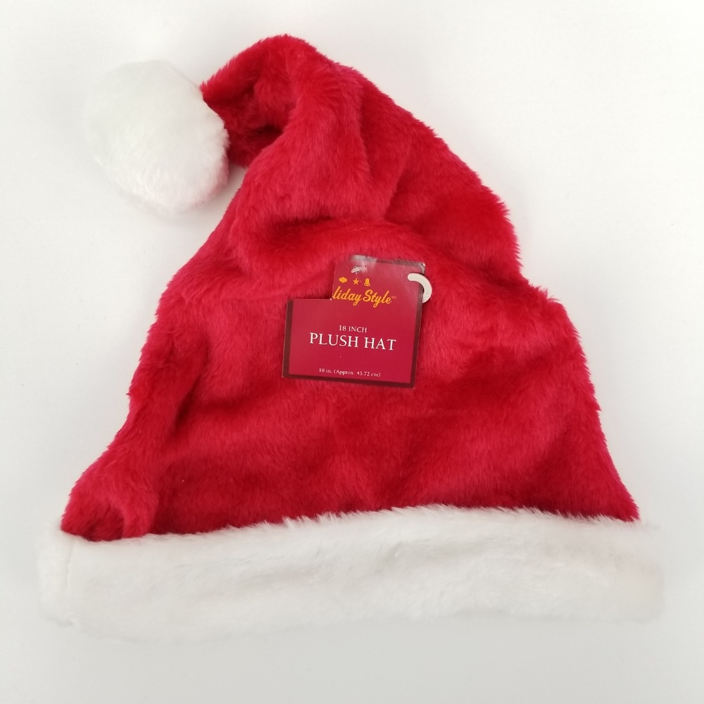 Holiday Style Christmas 18" Plush Red Santa Hat